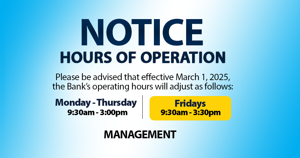 Hours of Operation Notice